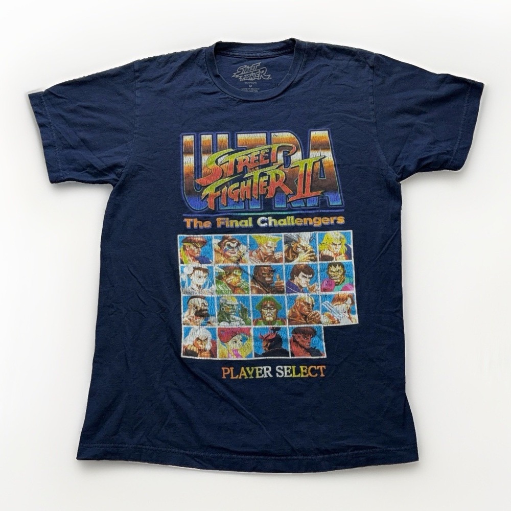 Ultra Street Fighter II Shirt Mens M The Final Challengers Player Distressed Tee